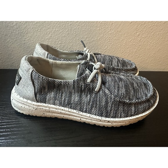 Hey Dude Shoes - Hey Dude Wendy Sox Dark Grey Women's Size 6 Casual Comfort Shoes Sneakers